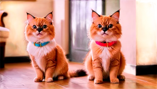 Adorable cat, cute dog, standing back to back, fluffy fur, whiskers, pointy ears, black nose, colorful collar, playful posture, sitting on floor, morning sunlight, soft focus, shallow depth of field, 