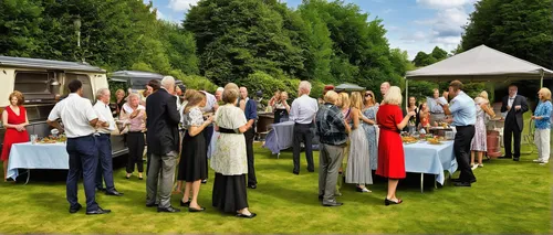 Imagine a thrilling murder mystery where a summer BBQ becomes the backdrop for a shocking crime.,catering service bern,garden party,event tent,long table,catering,caterer,outdoor dining,property exhib