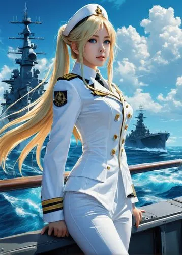 atago,naval,kantai collection sailor,warspite,delta sailor,marineau,tirpitz,millia,sailor,admiral,katsuragi,uss alabama,marine,navka,illustrious,warship,bismarck,hmas,servicewoman,yamato,Conceptual Art,Fantasy,Fantasy 12