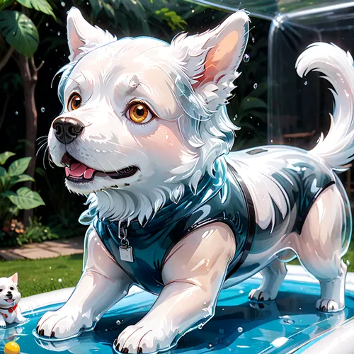 water dog,dog in the water,welsh cardigan corgi,dog illustration,cardigan welsh corgi,tiber riven,white dog,swim ring,water bath,canidae,welschcorgi,australian shepherd,canine,watercolor dog,samoyed,corgi,corgis,companion dog,summer floatation,outdoor dog,Anime,Anime,General