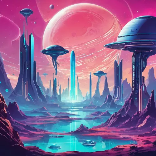 Discover a vast collection of free clipart images for creative projects,futuristic landscape,alien world,alien planet,scifi,mushroom landscape,space art,fantasy landscape,sci fiction illustration,sci 