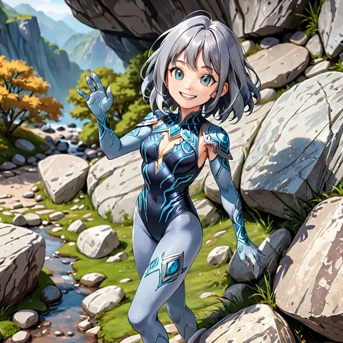 aqua,meteora,tiber riven,kinara,kayano,piko,sanya,stone background,ashitaba,ganai,mountain spring,yakushima,background with stones,water-the sword lily,alpine crossing,mountain guide,monsoon banner,ixia,maya,leaf background,Anime,Anime,General