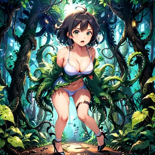 kumiko,water nymph,niijima,himawari,background ivy,maekawa,Anime,Anime,Realistic