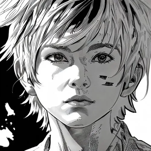 piko,ren,killua,tiber riven,edit icon,killua hunter x,comic style,fuki,mono line art,newt,rei ayanami,cg artwork,custom portrait,amano,meteora,eyes line art,digital illustration,nora,jin deui,yukio,Ar