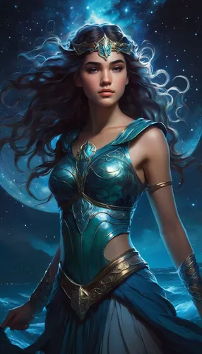 zodiac sign libra,blue enchantress,fantasy woman,goddess of justice,fantasy art,heroic fantasy,horoscope libra,wonderwoman,fantasy picture,warrior woman,celtic queen,the zodiac sign pisces,zodiac sign gemini,the enchantress,sorceress,fantasy portrait,star mother,female warrior,libra,priestess,Conceptual Art,Fantasy,Fantasy 17