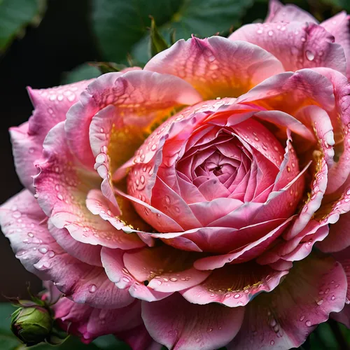 um orifício furicular rugoso cor de rosa,julia child rose,pink begonias,raindrop rose,rose wrinkled,hybrid tea rose,lady banks' rose,lady banks' rose ,noble roses,pink rose,romantic rose,bicolored ros