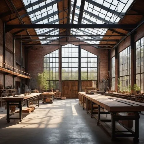 herbology,packinghouse,herbarium,glassmakers,brickworks,laboratories,deakins,factory hall,wooden windows,officine,glassworks,workbenches,manufactory,hammerbeam,sewing factory,saltworks,metalworks,glassmaker,loft,lumberyard,Illustration,Abstract Fantasy,Abstract Fantasy 09