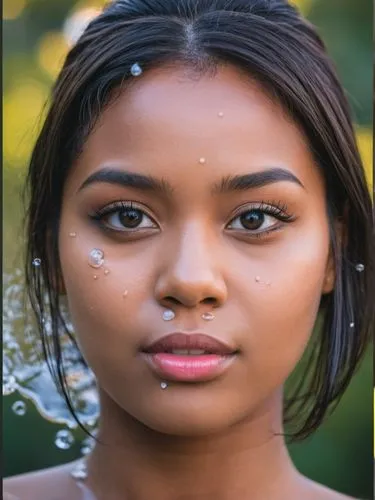 5-part comic page with the theme ‘a shy and shameless girl taking a bath’ including speech and thought bubbles.,a woman is looking at the camera with water on her face,marshallese,ethiopian girl,micro