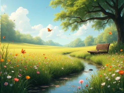 springtime background,meadow landscape,spring background,landscape background,summer meadow,nature background,meadow,small meadow,spring meadow,meadow in pastel,flower meadow,blooming field,spring morning,green meadow,meadows,flowering meadow,dandelion meadow,summer day,dandelion background,cartoon video game background,Photography,General,Realistic