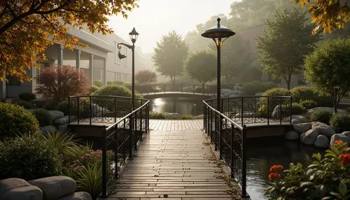 walkway,autumn morning,pathway,wooden bridge,towpath,canals,world digital painting,towpaths,autumn scenery,riverside,landscape background,sidewalk,uzak,autumn park,digital painting,montlake,flooded pathway,waterway,annecy,scenic bridge