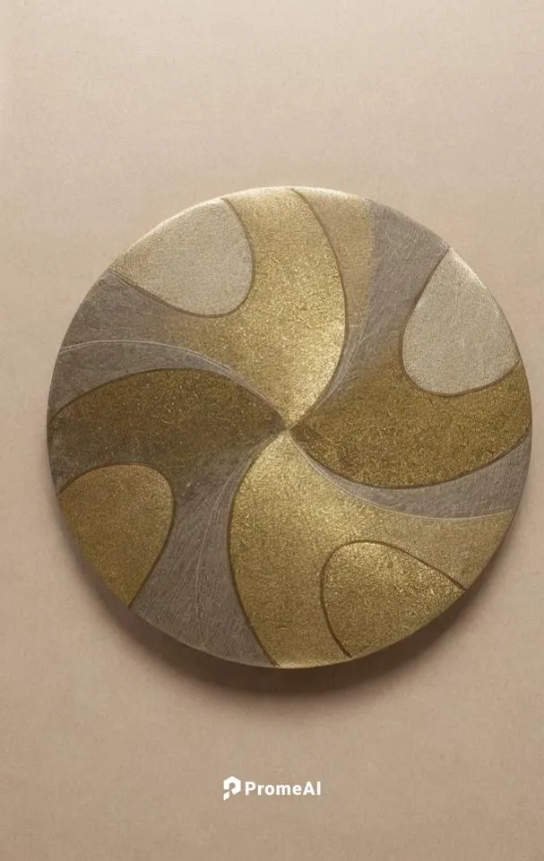 make it of texture antiques burnished brass and black background,water lily plate,abstract gold embossed,round metal shapes,stone drawing,ginkgo leaf,wooden plate,gold leaf,metal embossing,circular pu