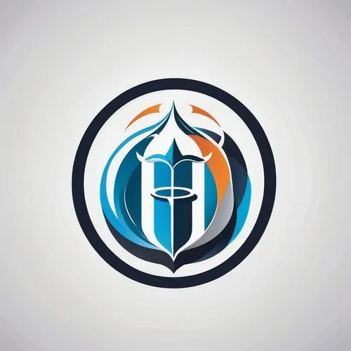 a logo for a university that expresses seriousness, technology and globality,the image shows the image of the church, it has two colors,wordpress icon,arryn,wordpress logo,nerazzurri,logo header,ibfc,