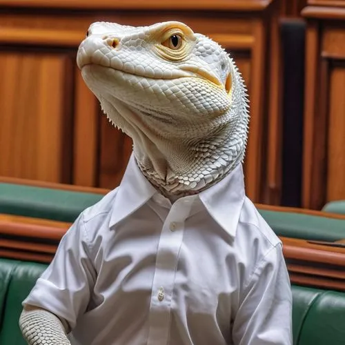 parliamentarian,albino alligator,legislator,iguana,lawmaker,lacosta,Photography,General,Realistic