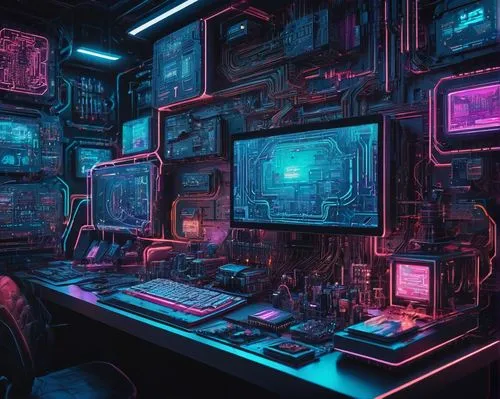 cyberpunk,computer room,cyber,ufo interior,cyberspace,the server room,sci fi surgery room,computer art,scifi,computer,neon coffee,80's design,electronics,sci - fi,sci-fi,80s,matrix,game room,devices,aesthetic,Unique,Paper Cuts,Paper Cuts 06