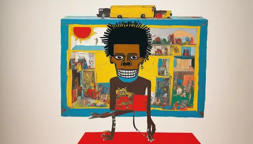 black pete,folk art,afro american,afro-american,cuckoo clock,afroamerican,painter doll,carton man,bart,flattop,cuckoo clocks,afro,artist doll,puppet theatre,bob,art object,clyde puffer,art dealer,puppet,artist's mannequin,Art,Artistic Painting,Artistic Painting 51