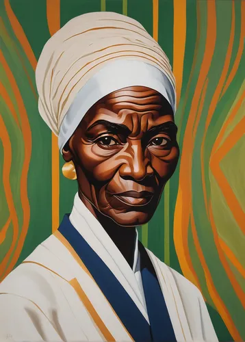 Sojourner Truth painting by Adri Norris,african woman,khokhloma painting,oil painting on canvas,african art,indigenous painting,nigeria woman,oil on canvas,african american woman,tassili n'ajjer,old w