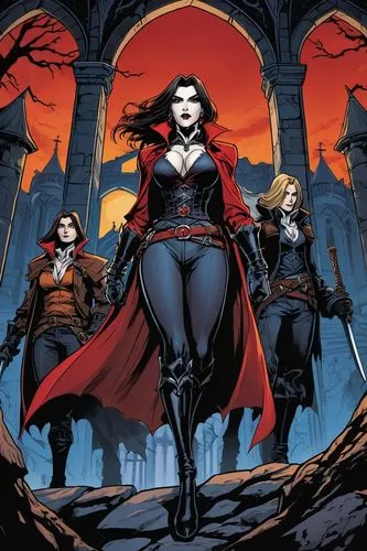 trinity,zatara,dracula,villanos,villans,vampire woman,superheroines,macniven,baroness,elseworlds,sorceresses,castlevania,vampyres,wiccan,volturi,titans,mcniven,lilandra,heroines,darkhold,Illustration,American Style,American Style 13