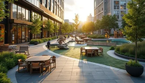 waterplace,riverwoods,riverwalk,broadmead,oakbrook,rivercenter,brindleyplace,waterside,reston,urban park,citycenter,inlet place,outdoor pool,landscaped,shirlington,marunouchi,biopolis,riverbanks,broadgate,waterfront,Photography,General,Realistic