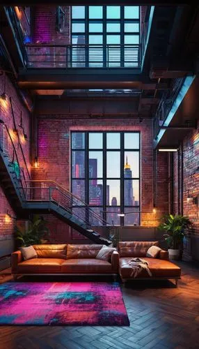 loft,lofts,an apartment,apartment,apartment lounge,great room,sky apartment,modern decor,shared apartment,interior design,living room,livingroom,attic,colored lights,penthouses,block balcony,apartment house,modern room,indoor,fabrik,Conceptual Art,Sci-Fi,Sci-Fi 26