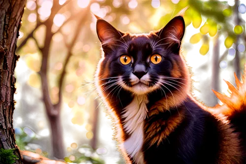 feral cat,yellow eyes,pyewacket,brambleclaw,tigerstar,golden eyes,mayeux,firecat,felidae,fireheart,wild cat,cat's eyes,maincoon,cathar,abyssinians,bastet,shadowclan,ringtail,my beloved cat,breed cat,Illustration,Retro,Retro 12