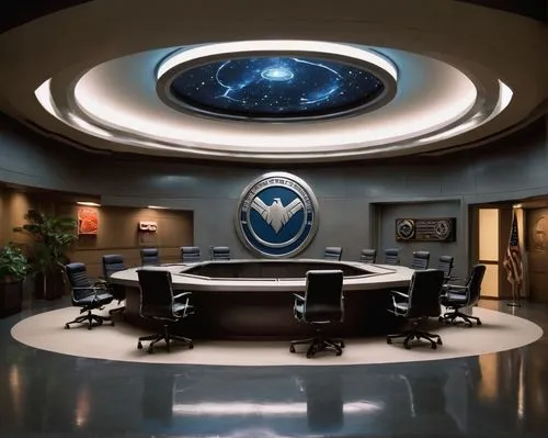 alchemax,conference room,conference table,boardroom,lexcorp,starbase,europacorp,spaceship interior,meeting room,jeffersonian,vibranium,oscorp,advantus,company headquarters,board room,weyland,metahumans,spaceship space,vault,uss voyager,Photography,General,Cinematic