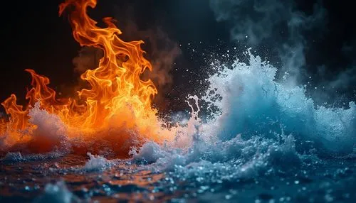 fire and water,fire background,splash photography,garrison,eruption,elemental