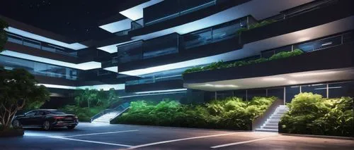 interlace,apartment block,3d rendering,apartment complex,residencial,apartment building,condominium,nerang,apartment blocks,fresnaye,apartments,multi storey car park,condominia,nightscape,parkade,apartment buildings,condo,block balcony,multistorey,render,Conceptual Art,Sci-Fi,Sci-Fi 12