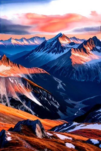 alpine landscape,alpine sunset,mountain tundra,mountain landscape,jotunheimen,mountain sunrise,landscape background,mountainous landscape,mountain scene,snowy mountains,eielson,mountain range,the landscape of the mountains,mountain ranges,salt meadow landscape,mountains,chugach,snow mountains,world digital painting,yukon territory,Illustration,Realistic Fantasy,Realistic Fantasy 20