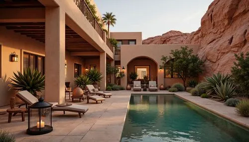 amanresorts,riad,indian canyons golf resort,outdoor pool,courtyards,indian canyon golf resort,morocco,luxury property,courtyard,landscaped,luxury hotel,marrakesh,luxury home,marocco,beautiful home,patios,pool house,moroccan pattern,backyard,roof top pool