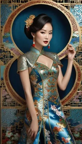 oriental princess,asian woman,oriental painting,oriental girl,yuanpei,cheongsam,asian costume,peranakans,xiaoqing,mongolian girl,xiaohong,peranakan,vietnamese woman,xiaofei,yangmei,zilin,xiaojin,asian vision,inner mongolian beauty,tretchikoff,Photography,Artistic Photography,Artistic Photography 07