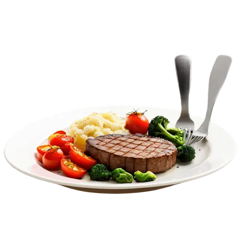 plateful,salad plate,minced beef steak,veal steak,polyprotein,fillet steak,beef fillet,sausage plate,fillet of beef,nicoise,foodservice,flavoprotein,entrecote,mediterranean diet,tableware,beef steak,knife and fork,leittafel,hamburger plate,multiprotein,Art,Artistic Painting,Artistic Painting 48