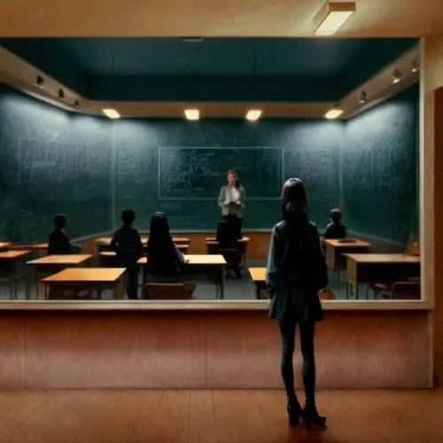 classroom,schoolroom,schoolrooms,utada,blackboard,blackboards,classrooms,examination room,chalk blackboard,class room,study room,teacher,schoolteacher,whiteboards,scuola,lecture hall,girl at the computer,girl studying,elementary,smartboards