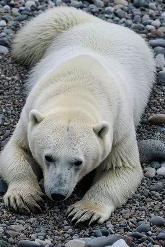 A dead polar bear lays at the beach at Sjuøyane north of Spitzbergen, Norway, on July 28, 2018.  Norwegian authorities said the polar bear attacked and injured a crew member of the,bearded seal,polar 