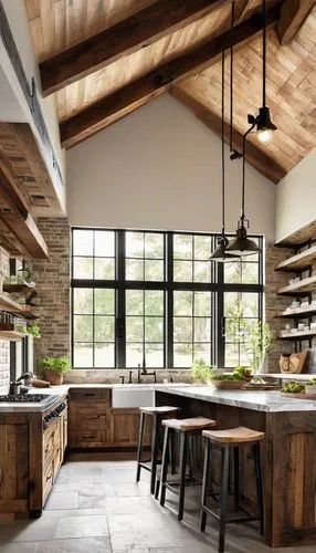 tile kitchen,kitchen design,modern kitchen interior,modern kitchen,kitchen interior,wooden beams,barnwood,big kitchen,wood casework,kitchens,chefs kitchen,kitchen,countertops,modern minimalist kitchen,wooden windows,rustic,vintage kitchen,kitchen remodel,kitchen table,loft,Illustration,American Style,American Style 13