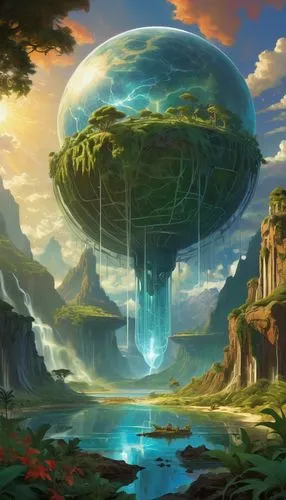 mushroom landscape,futuristic landscape,fantasy landscape,terraformed,fantasy picture,homeworld,Conceptual Art,Fantasy,Fantasy 18