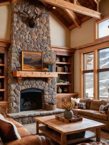 fire place,family room,alpine style,fireplace,the cabin in the mountains,log home,chalet,wooden beams,log cabin,lodge,fireplaces,ski station,coziness,home interior,snow house,beautiful home,luxury home interior,bonus room,jackson hole store fronts,cabin,Conceptual Art,Sci-Fi,Sci-Fi 08