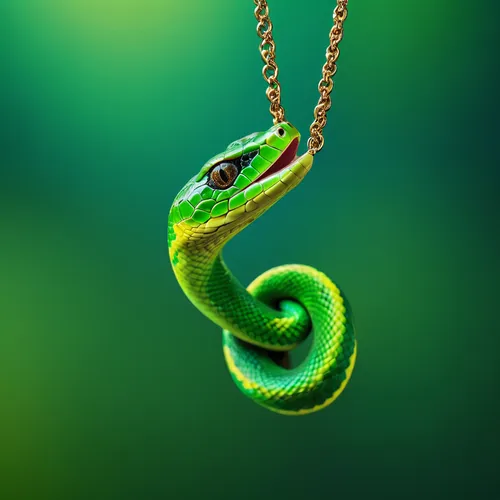 The green snake  Necklace,green tree snake,green snake,emerald lizard,green mamba,green-tailed emerald,tree snake,green tree python,smooth greensnake,flying snake,vine snake,serpent,western green mamb