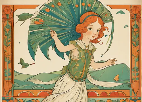 art deco woman,art nouveau design,art nouveau,art deco ornament,flapper,mucha,kate greenaway,art deco,vintage illustration,fairy peacock,firebird,orange blossom,harpy,lily of the nile,siren,the sea maid,water nymph,faery,flower and bird illustration,tiger lily,Art,Classical Oil Painting,Classical Oil Painting 43