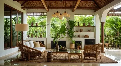 philodendron,amanresorts,tropical house,anantara,cabana,contemporary decor,sunroom,interior decor,philodendrons,plantation shutters,seminyak,home interior,outdoor furniture,bamboo curtain,verandah,pal