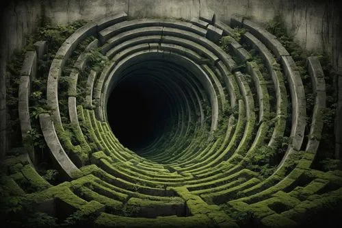 sewer,culvert,tunnel of plants,tunneling,wall tunnel,tunel,Illustration,Abstract Fantasy,Abstract Fantasy 19