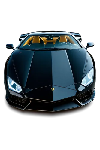 Lamborghini, sports car, glossy black paint, sharp lines, angular design, rearview, spoiler, exhaust pipe, alloy wheels, low stance, sleek silhouette, metallic reflection, warm lighting, shallow depth