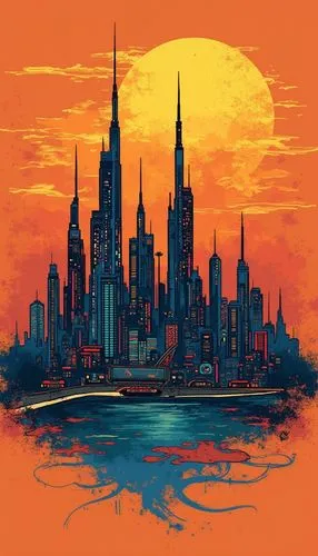 city skyline,coruscant,skyline,cityscape,megalopolis,fantasy city