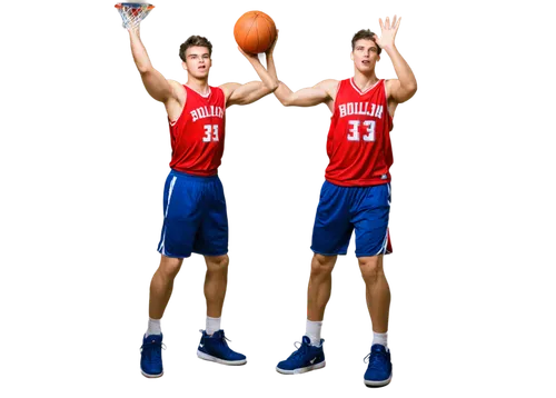 Basketball player, young adult male, athletic build, sweaty skin, messy short hair, intense facial expression, wearing basketball jersey, shorts, sneakers, holding basketball, dynamic pose, jumping hi