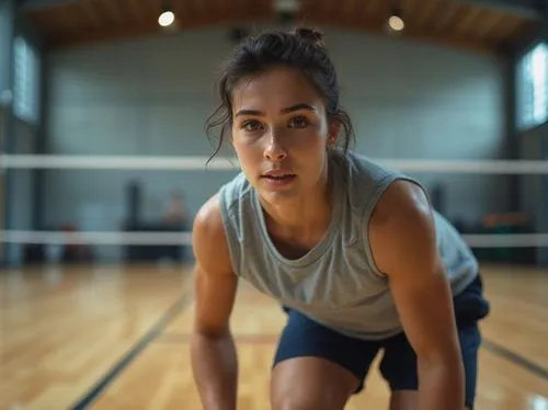 Modern gymnasium interior, incorporating plastered concrete walls, sleek lines, minimalist aesthetic, bright artificial lighting, polished wooden floors, rows of exercise equipment, basketball court, 