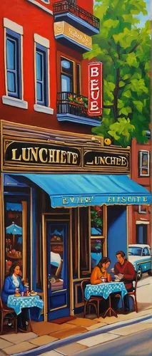 new york restaurant,lachine,street cafe,chinese restaurant,awnings,restaurants,a restaurant,painting technique,coffee shop,cincinnati chili,butcher shop,store fronts,street scene,1955 montclair,limburger cheese,retro diner,the coffee shop,cheesesteak,fast food restaurant,ohio paint street chillicothe,Illustration,Realistic Fantasy,Realistic Fantasy 26