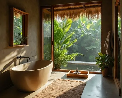 amanresorts,luxury bathroom,bamboo curtain,cabana,bath room,ubud,Photography,Documentary Photography,Documentary Photography 01