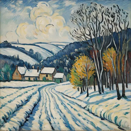 winter landscape,snow landscape,snow scene,early winter,snow fields,snowy landscape,in the winter,david bates,in winter,rural landscape,braque d'auvergne,snowy still-life,farm landscape,winter,winter morning,lapereau,early spring,the snow,landscape,ardennes,Art,Artistic Painting,Artistic Painting 37