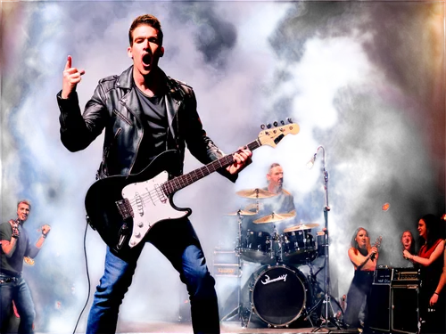 deacon,rock concert,rocker,rock and roll,rock,life stage icon,rock 'n' roll,gesture rock,rock music,lead guitarist,rock n roll,photomontage,rock'n roll,cd cover,video clip,lake of fire,trumpet of jericho,muse,skillet,liveband,Illustration,American Style,American Style 09