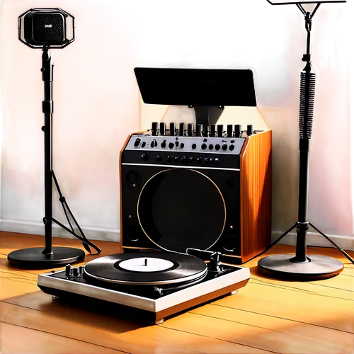 derivable,sound table,garageband,dj equipament,music system,electronic drum pad,studio microphone,music studio,voicebox,theremin,turntable,retro music,life stage icon,home studio,soundbox,sound studio,radiophone,graphophone,vinyl player,retro turntable,Illustration,Black and White,Black and White 04