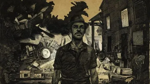 braque saint-germain,a pedestrian,pedestrian,standing man,primitive man,walking man,mystery book cover,hitchcock,game illustration,street scene,self-portrait,silhouette of man,pedestrians,sci fiction illustration,old linden alley,blind alley,night scene,the pollution,hand-drawn illustration,the street,Art sketch,Art sketch,Newspaper